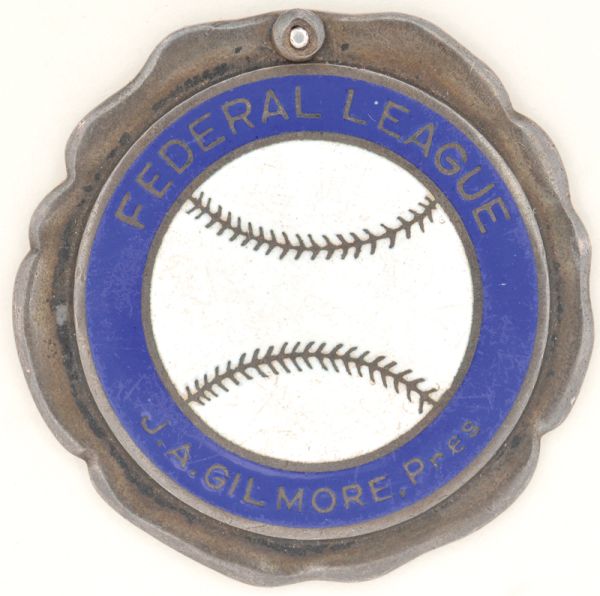 PIN 1915 Federal League Enameled Season Pass Pin